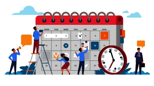 orange dots content marketing calendar
