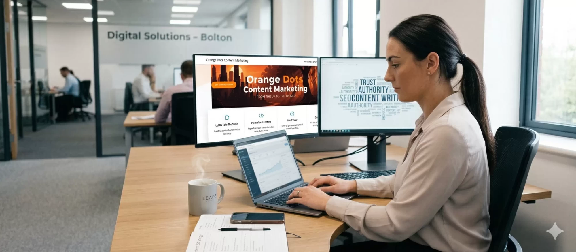 orange dots content writing